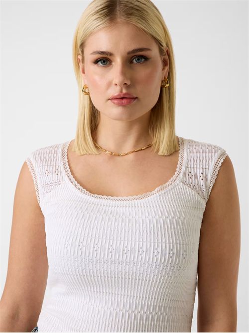 Top smocked con scollo quadrato GUESS | W6GP19K2949/G011